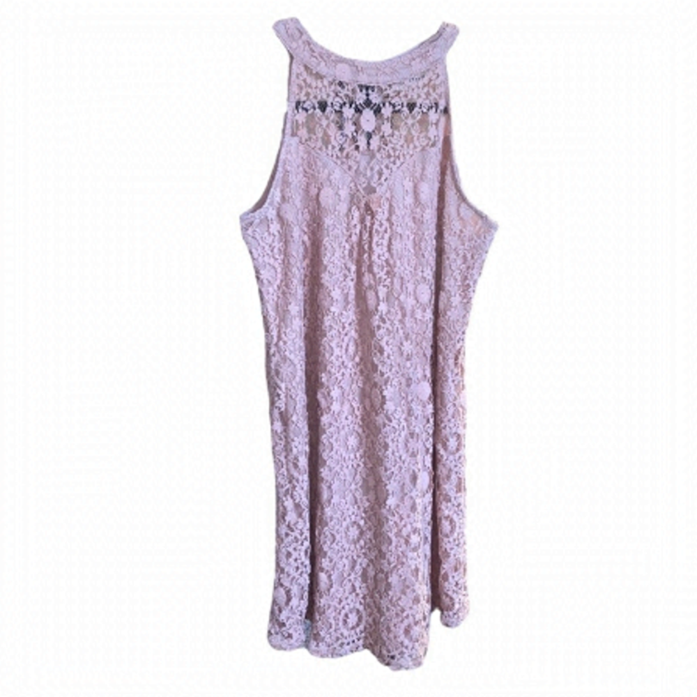 Monteau Lace Tunic Top Flower Detail Sleeveless Size M